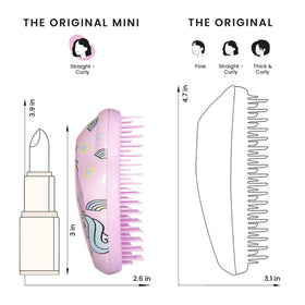 TANGLE TEEZER Mini Detangler Hair Brush Unicorn Magic with other hair accessories