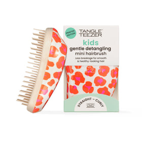 TANGLE TEEZER Mini Detangling Hairbrush front view in Orange Safari