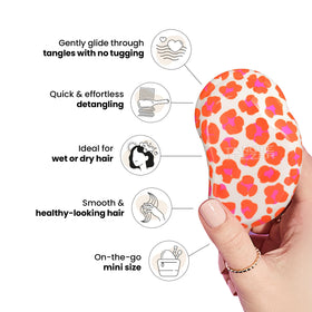 TANGLE TEEZER Mini Detangling Hairbrush in use on dry hair