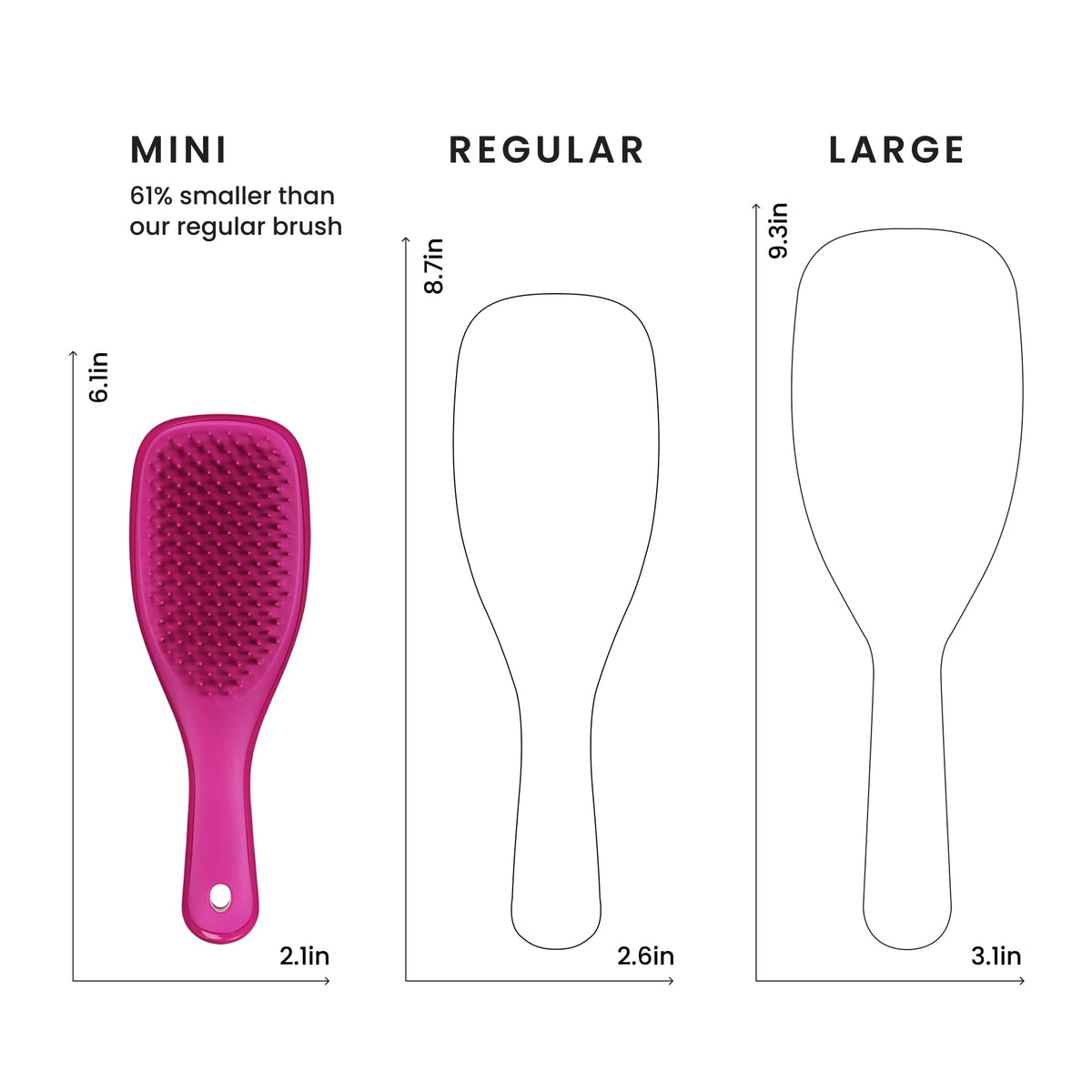 TANGLE TEEZER Mini Hair Brush displayed with packaging