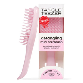 TANGLE TEEZER Mini Hair Brush front view in Millennial Pink