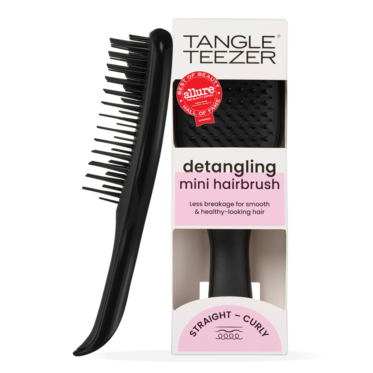 TANGLE TEEZER Mini Hair Brush in black front view