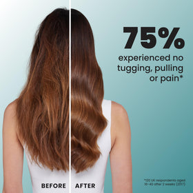 TANGLE TEEZER Mini Hair Brush on a bathroom counter