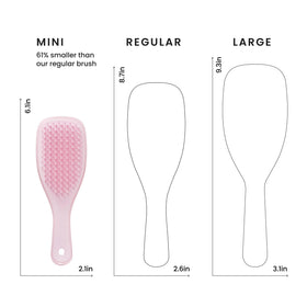 TANGLE TEEZER Mini Hair Brush on a bathroom counter