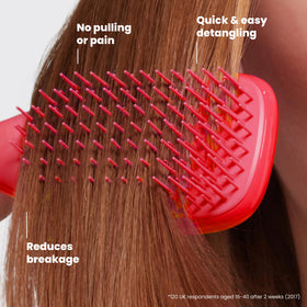 TANGLE TEEZER Mini Hair Brush Pink Punch in a purse