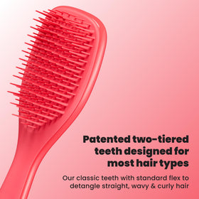 TANGLE TEEZER Mini Hair Brush Pink Punch side view