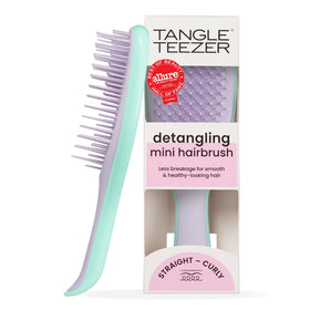 TANGLE TEEZER Mini Hair Brush Wisteria Leaf front view