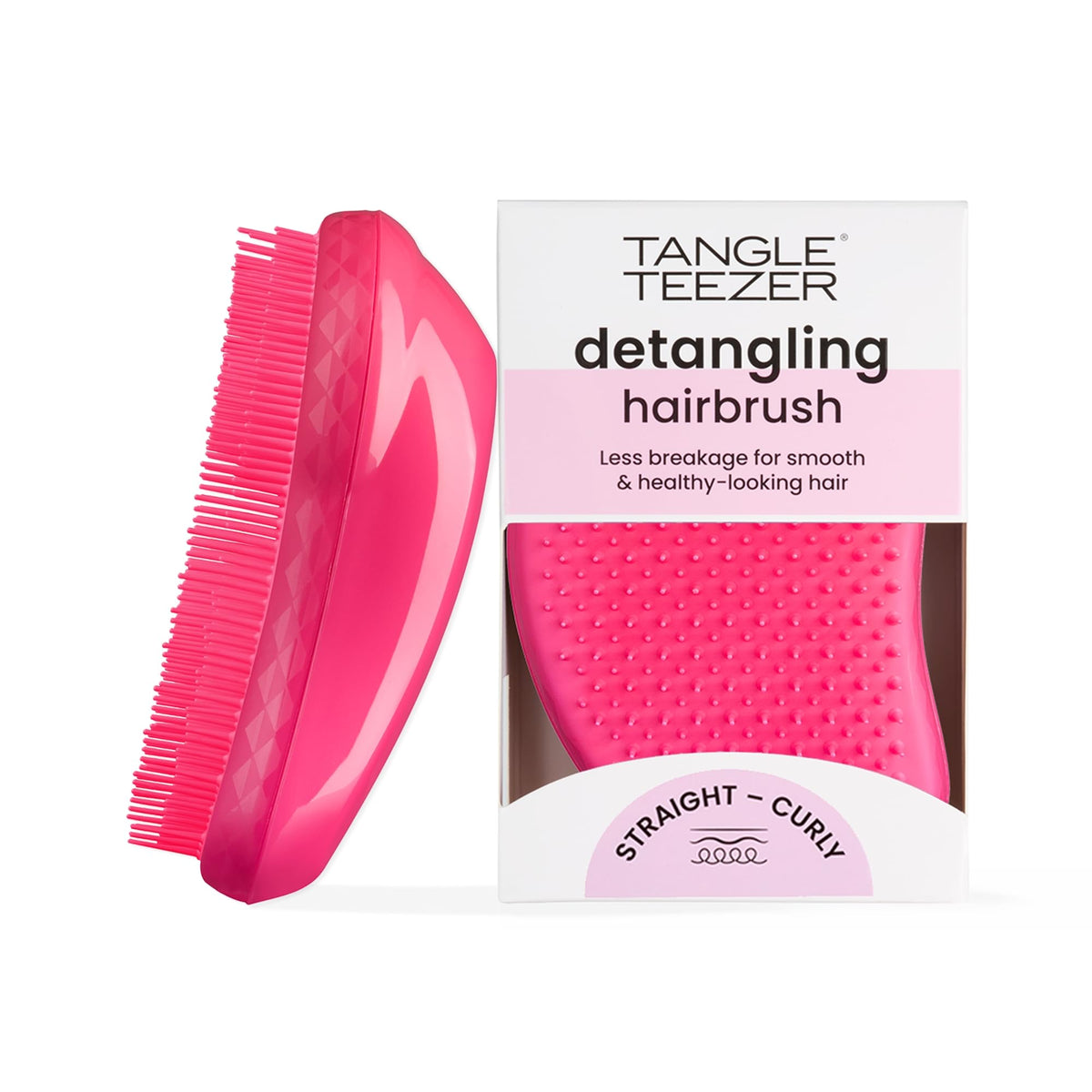 TANGLE TEEZER Original Detangler Brush in Pink Fizz front view