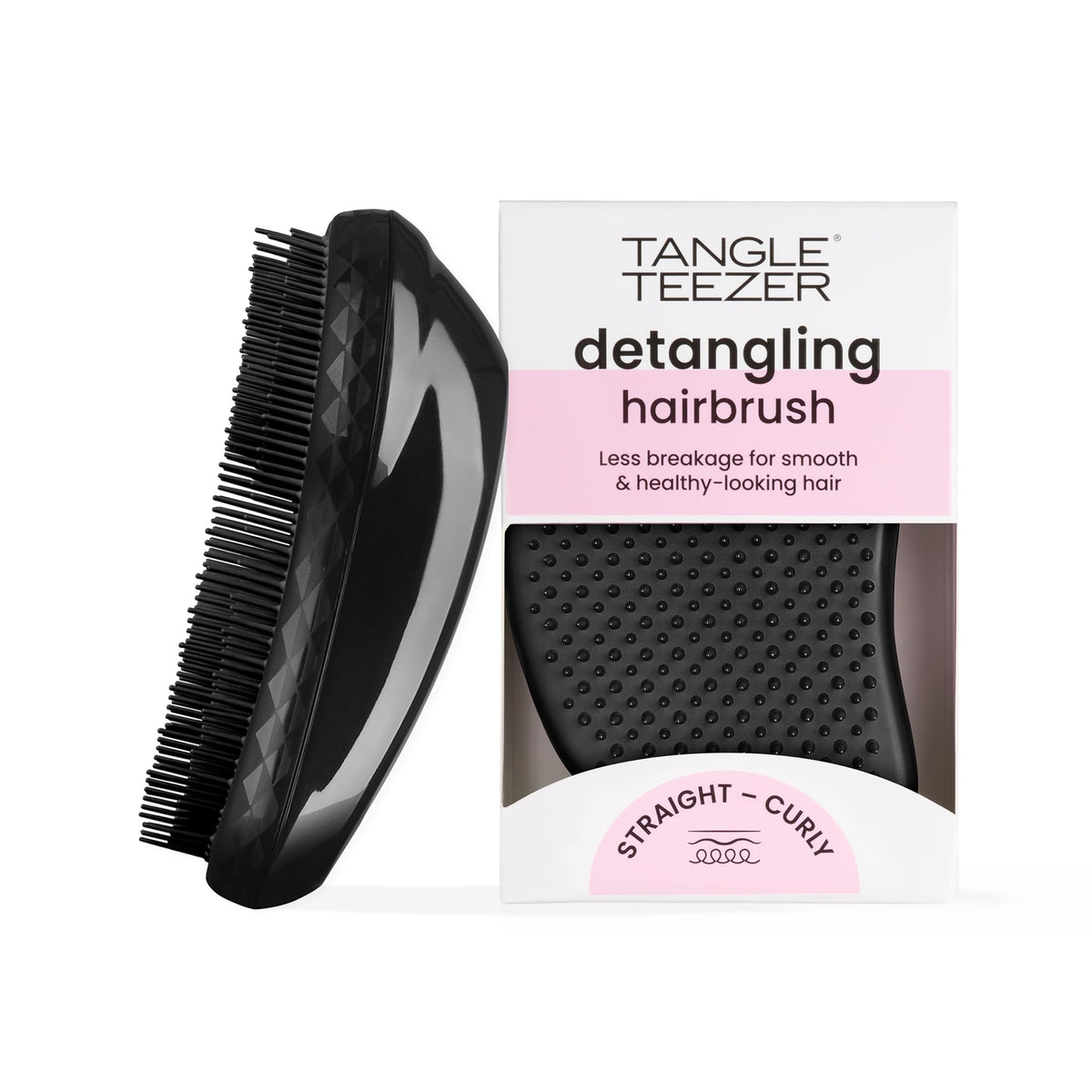 TANGLE TEEZER Original Detangler Brush Panther Black front view