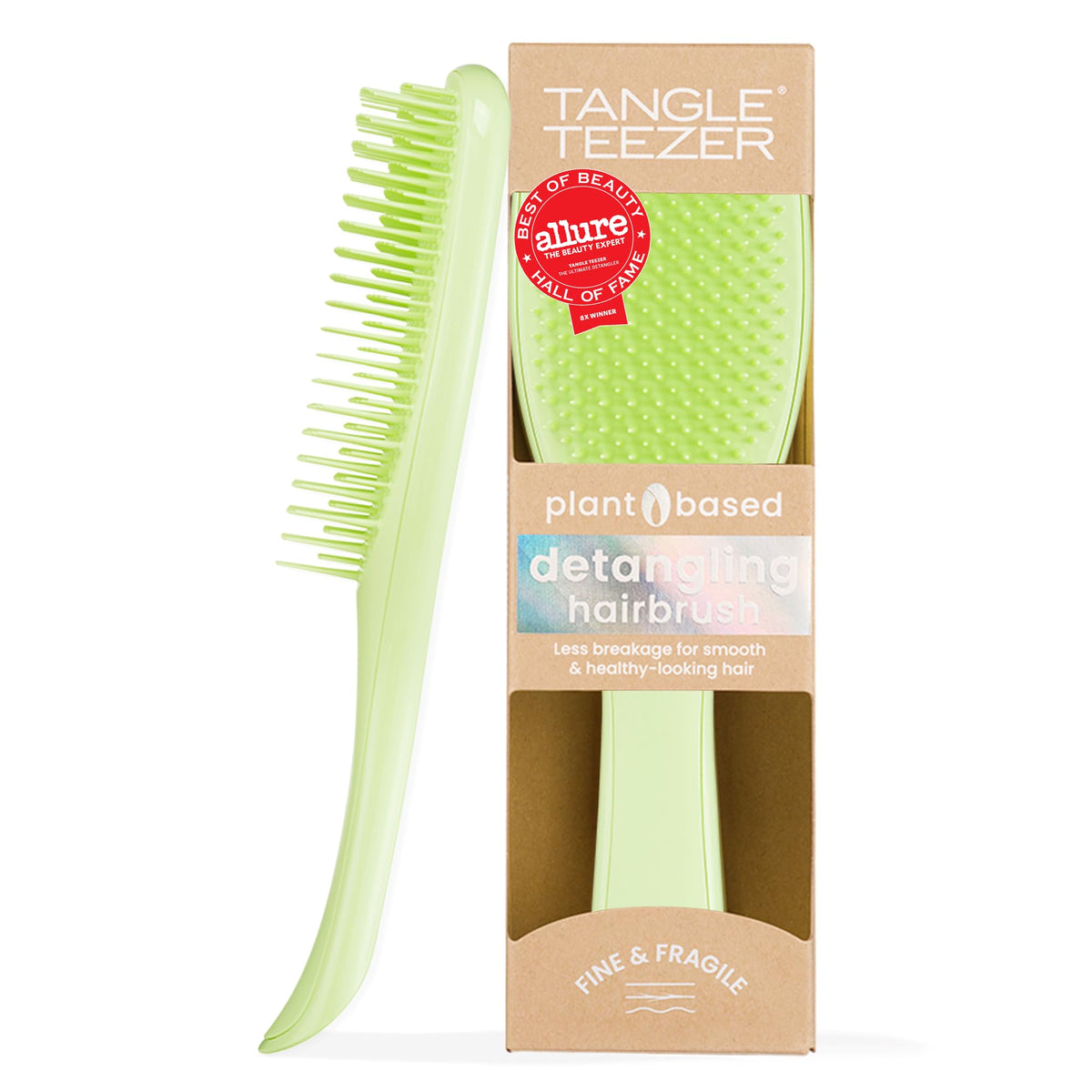 TANGLE TEEZER Plant-Based Ultimate Detangler Brush front view in green
