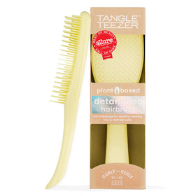 TANGLE TEEZER Plant-Based Ultimate Detangler Curly Hair Brush front view in yellow