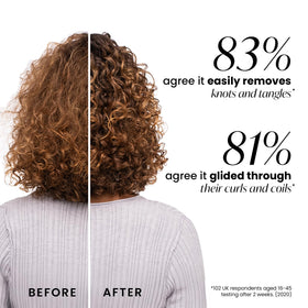 TANGLE TEEZER Plant-Based Ultimate Detangler on a bathroom counter