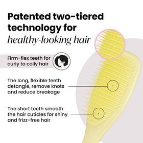 TANGLE TEEZER Plant-Based Ultimate Detangler showing two-tiered teeth technology