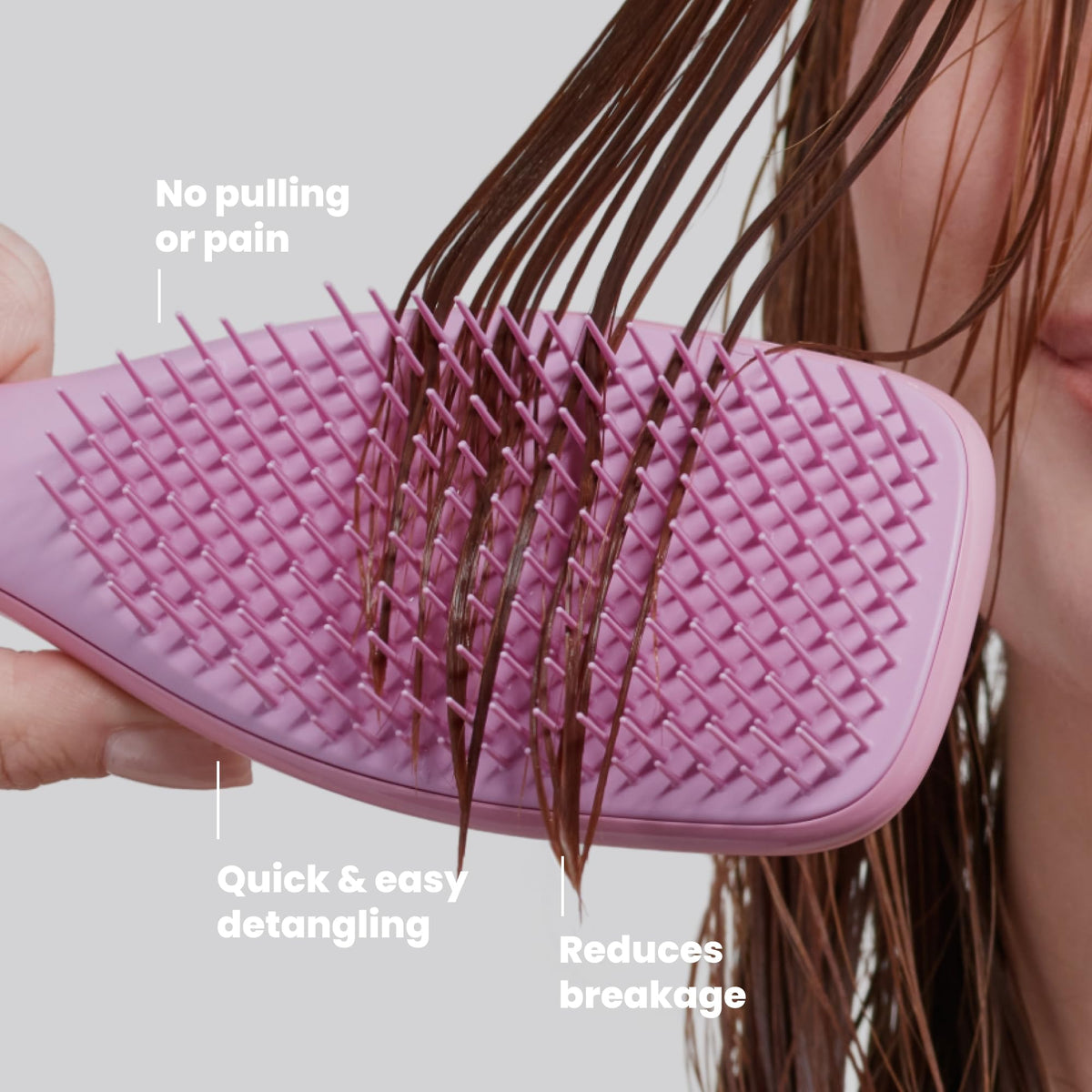 TANGLE TEEZER Ultimate Detangler Brush close-up of soft teeth