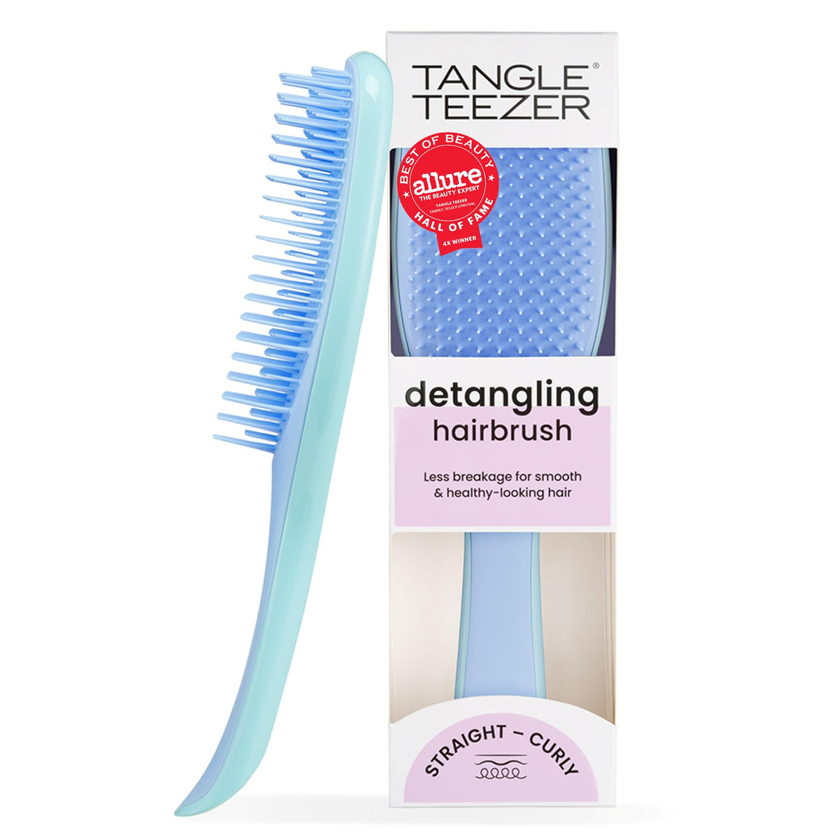 TANGLE TEEZER Ultimate Detangler Brush front view in Denim Blues