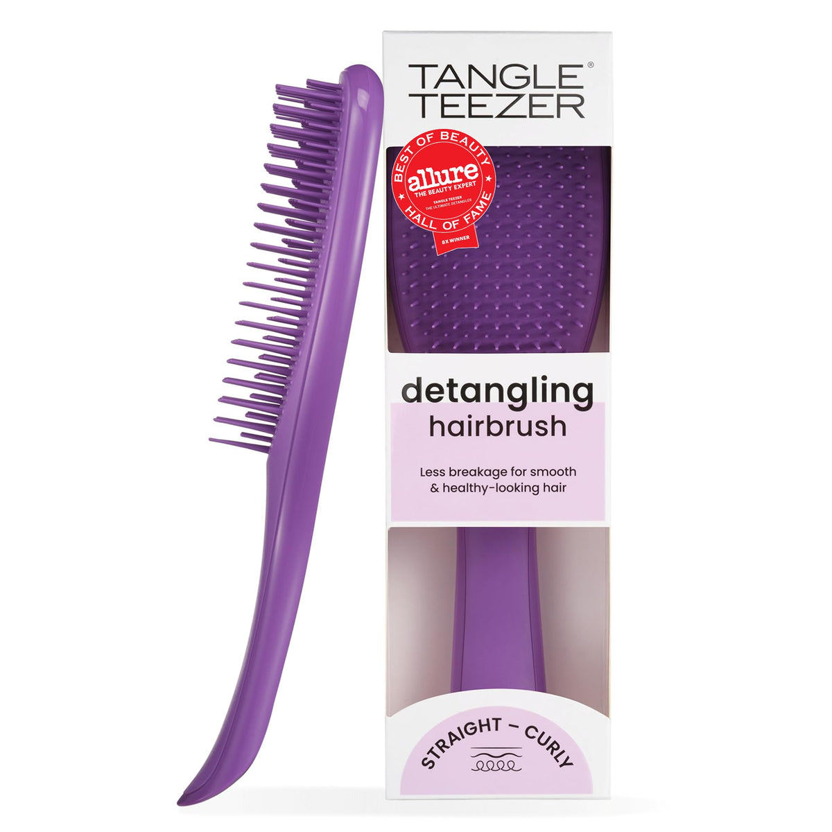 TANGLE TEEZER Ultimate Detangler Brush front view in Fresh Purple