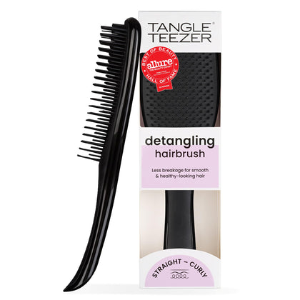 TANGLE TEEZER Ultimate Detangler Brush front view in Liquorice Black