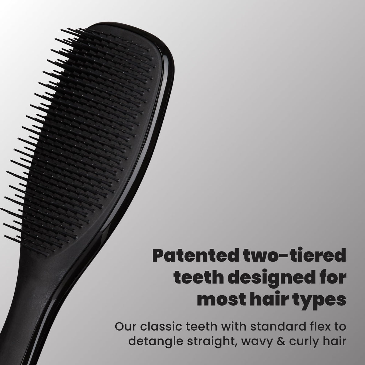 TANGLE TEEZER Ultimate Detangler Brush side view showing teeth