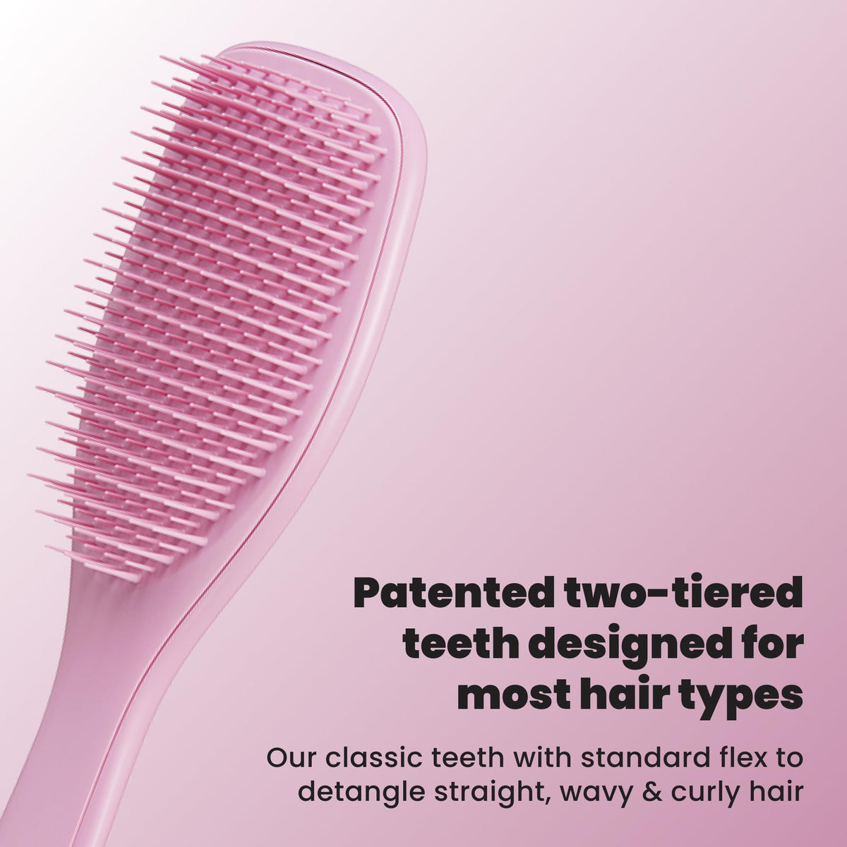 TANGLE TEEZER Ultimate Detangler Brush side view showing teeth
