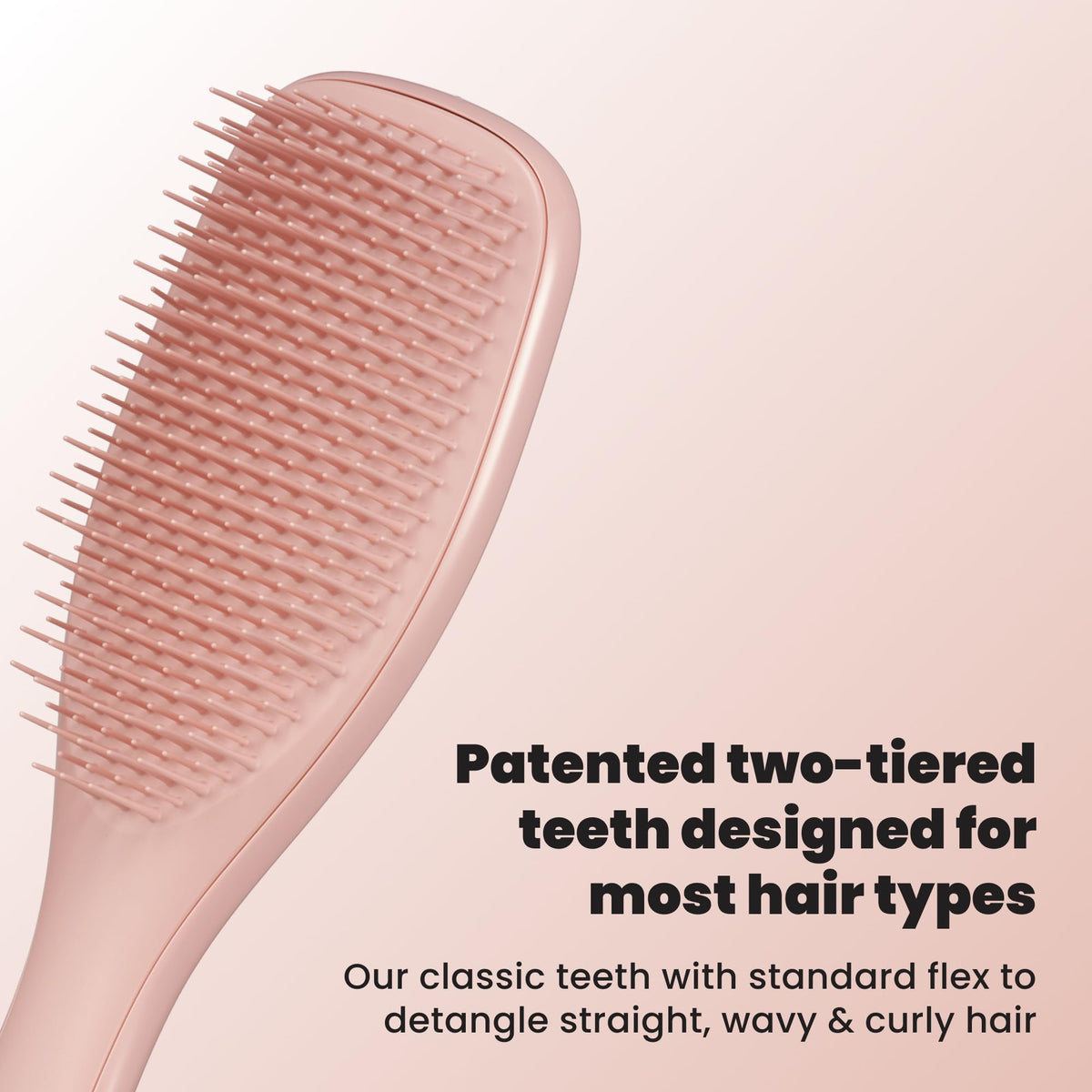 TANGLE TEEZER Ultimate Detangler Brush side view showing teeth design