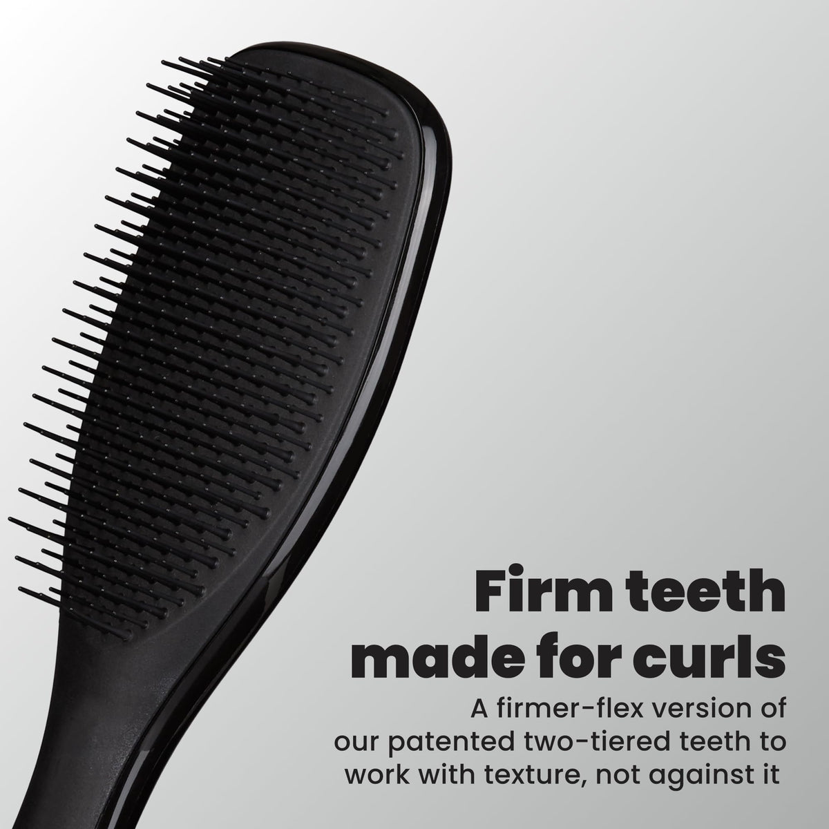 TANGLE TEEZER Ultimate Detangler brush side view showing teeth design