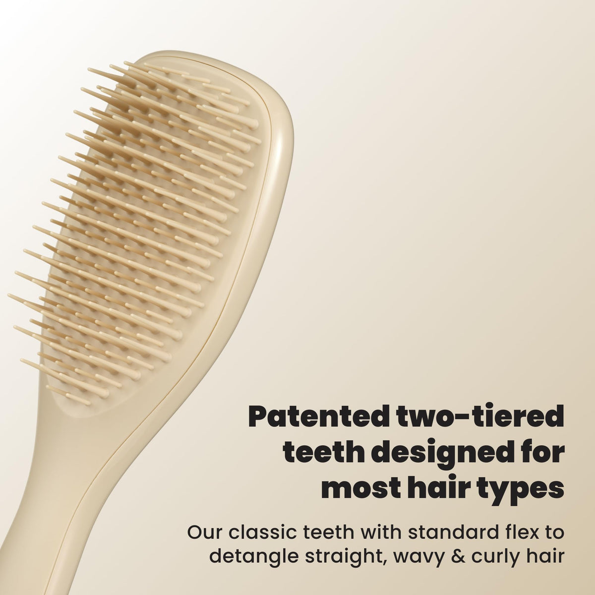 TANGLE TEEZER Ultimate Detangler Mini Hair Brush in Oat Cream side view
