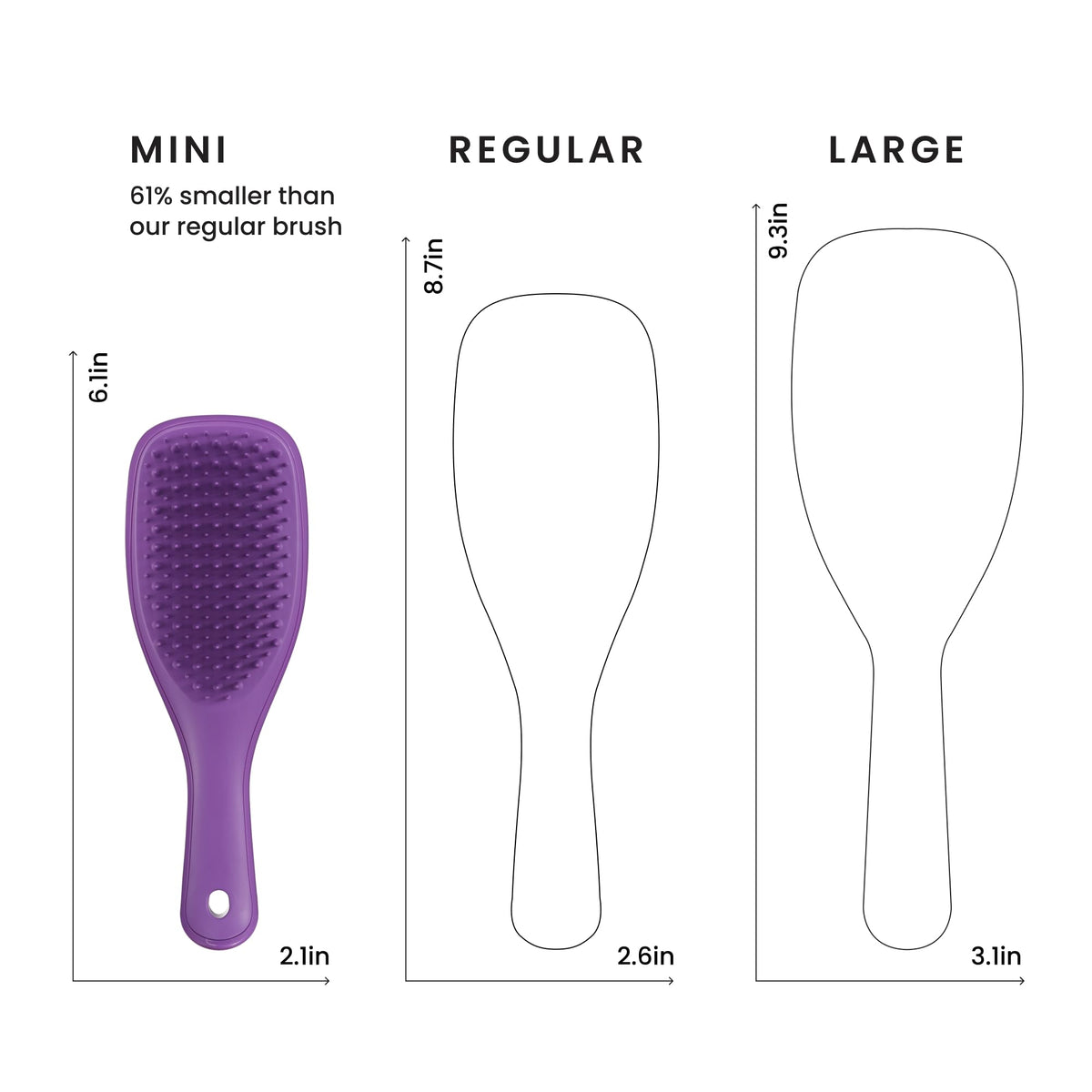TANGLE TEEZER Ultimate Detangler Mini Hair Brush on a bathroom counter
