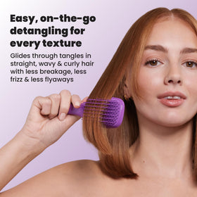 TANGLE TEEZER Ultimate Detangler Mini Hair Brush with hair strands