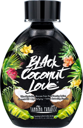 TANNING PARADISE Black Coconut Love Tanning Lotion 13.5oz front view