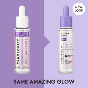 Tanologist Dark Self-Tan Drops bottle with dropper