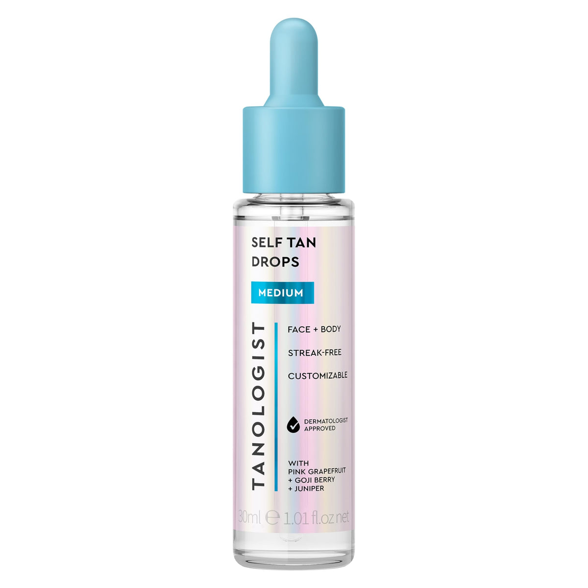 Tanologist Medium Self-Tan Drops 30ml front view