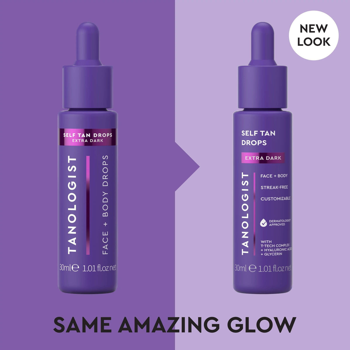 Tanologist Self-Tan Drops Extra Dark 30ml packaging