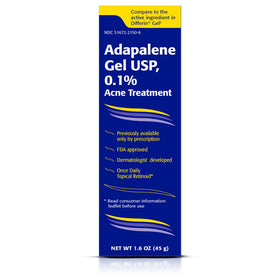 TARO Adapalene 0.1% Gel tube front view