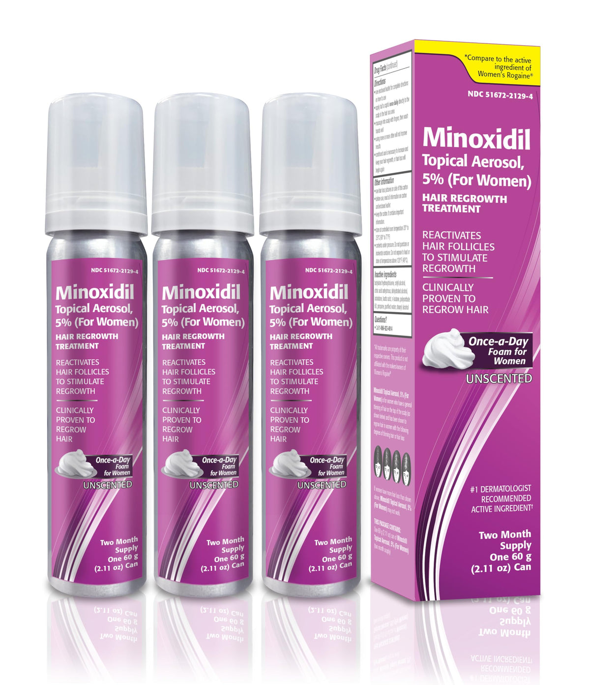 TARO Minoxidil 5% Topical Foam for Women front view