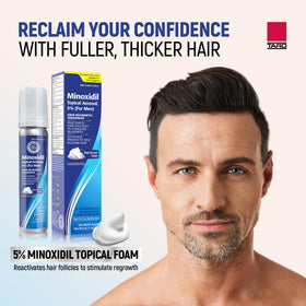TARO Minoxidil Foam 5% product details close-up