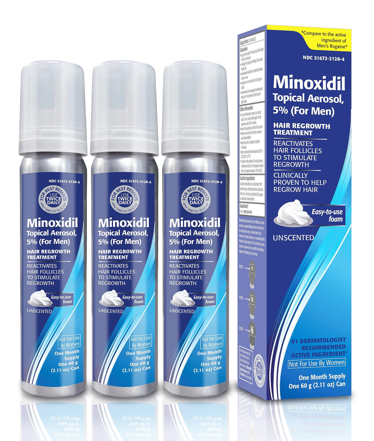 TARO Minoxidil Topical Aerosol Foam 5% front view