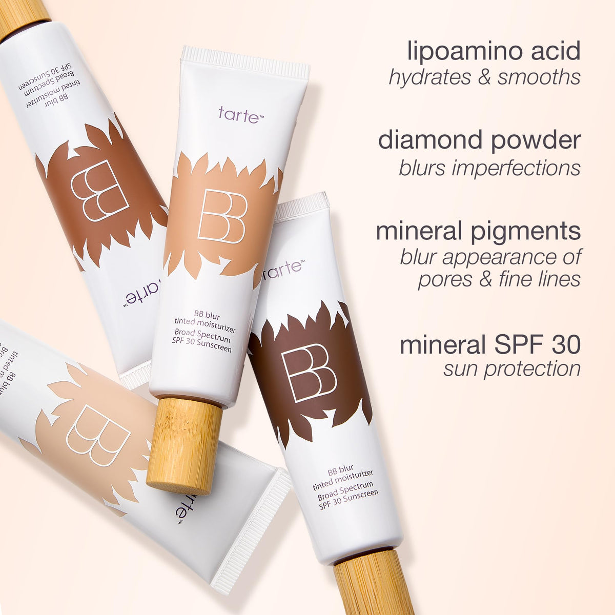 tarte BB Blur Tinted Moisturizer with makeup brush