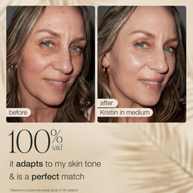 tarte CC Tinted Serum before and after application