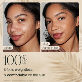 tarte CC Tinted Serum on makeup vanity