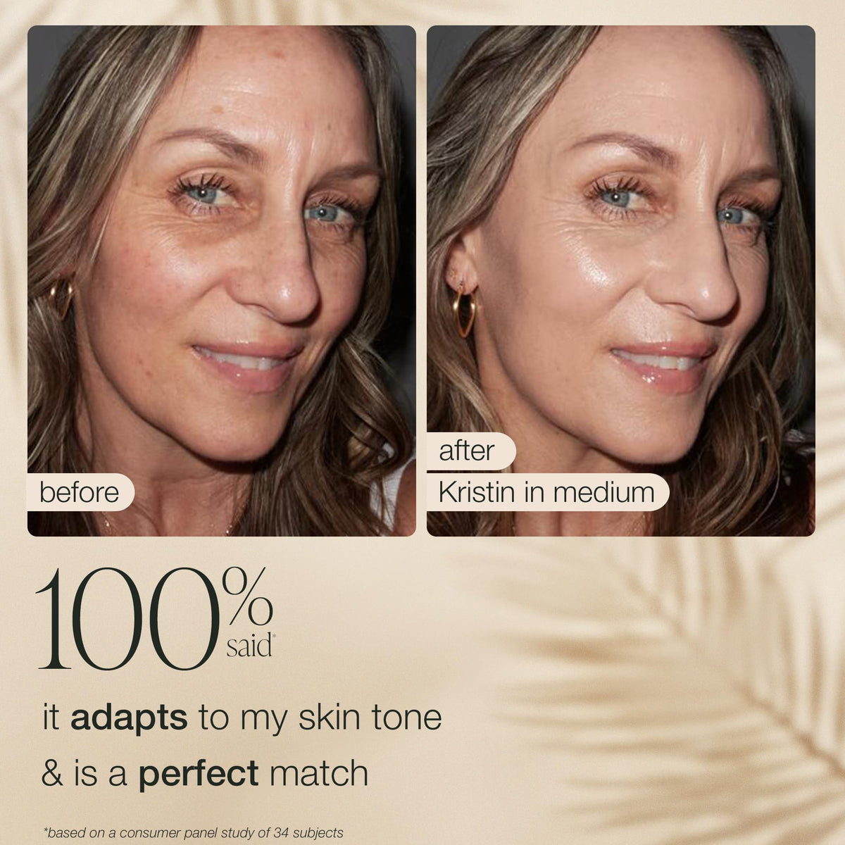 tarte CC Tinted Serum shade adaptability demonstration