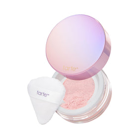tarte Creaseless Setting Powder front view with pink packaging
