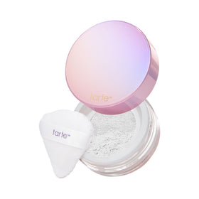 tarte Creaseless Setting Powder front view with translucent packaging