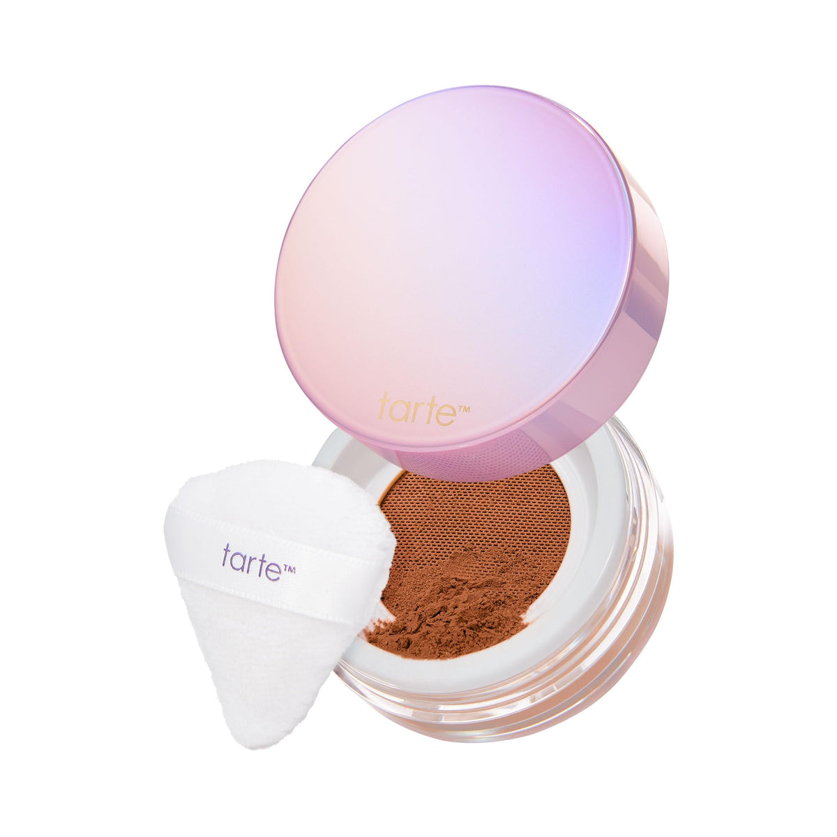 tarte Creaseless Setting Powder in Cinnamon front view