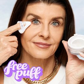 tarte Creaseless Setting Powder lavender application demonstration