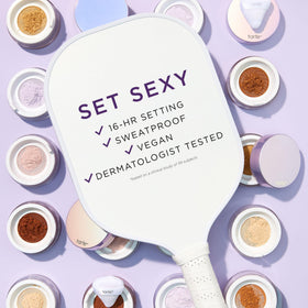 tarte Creaseless Setting Powder lavender application on skin
