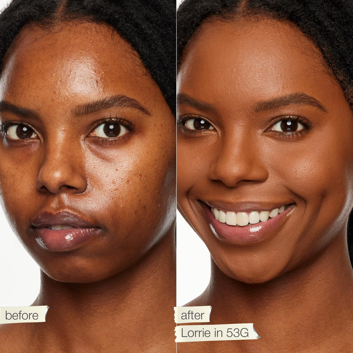 tarte Face Tape Foundation showing natural matte finish on skin