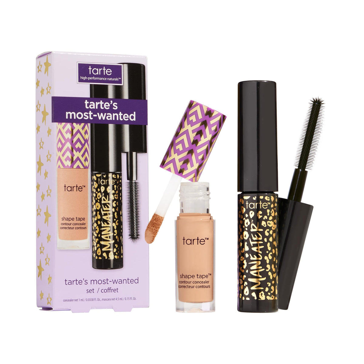 tarte Icons Shape Tape Concealer and Maracuja Juicy Lip Duo set front view