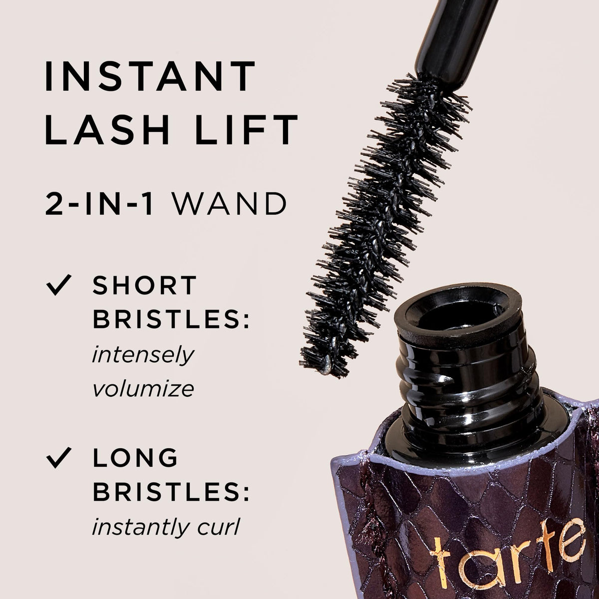 tarte Lights, Camera, Lashes 4-in-1 Mascara texture on hand