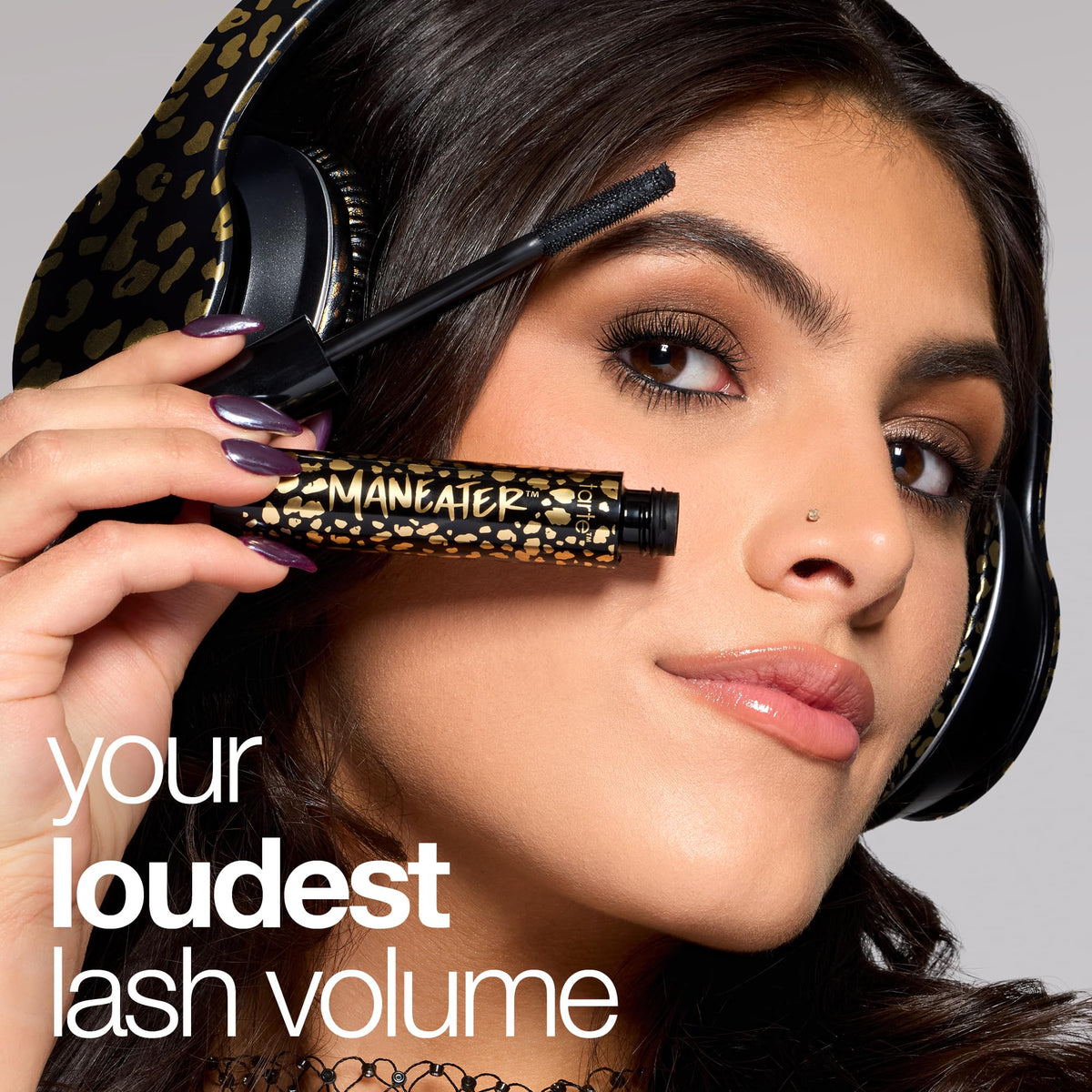Tarte Maneater Mascara applied on model's lashes