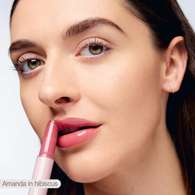 tarte Maracuja Juicy Lip Balm Gloss Raspberry swatch on lips